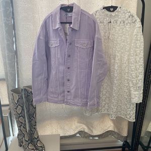 Zara Denim Jacket Light Purple